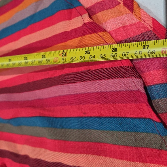 Torrid Multicolor Striped Button-Down Blouse Size M NEW - Picture 7 of 7
